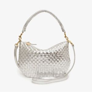 Clare V Petit Moyen Silver Specchio NWT